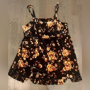Torrid Black and Orange Floral Dress